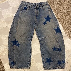 Free People Star Barrel Denim Jeans